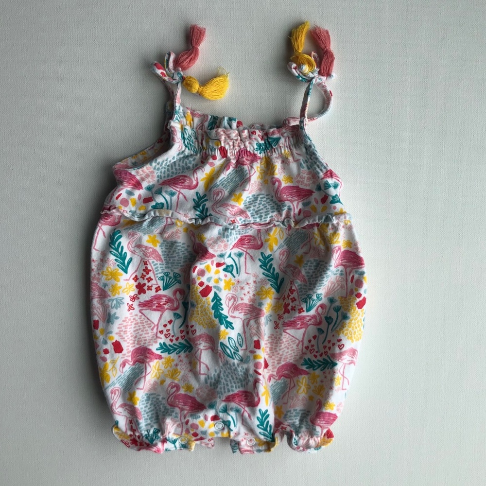 Mudpie Flamingo Romper